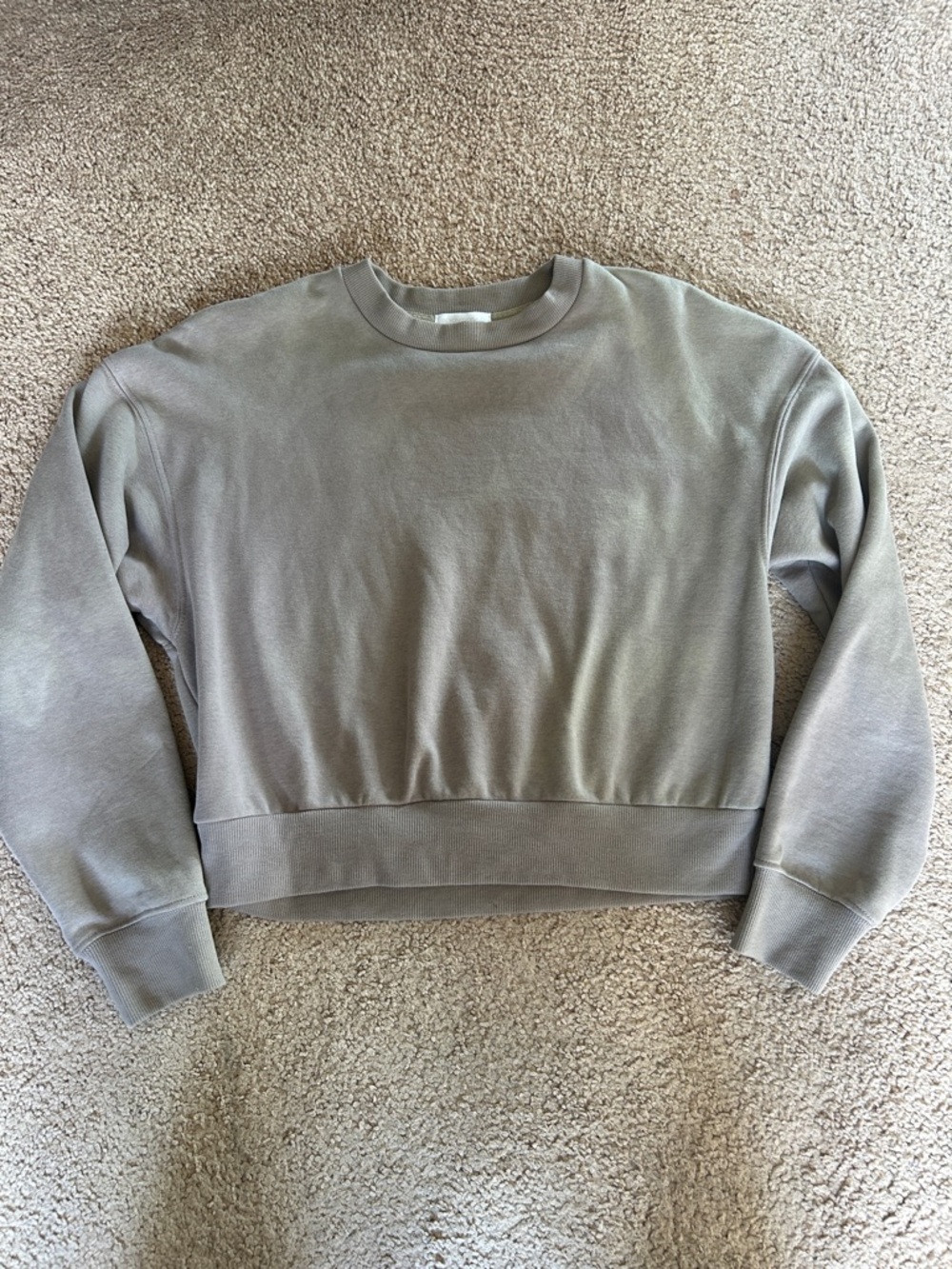 Beyond Yoga Cropped Biege Tie Dye Sweat Shirt